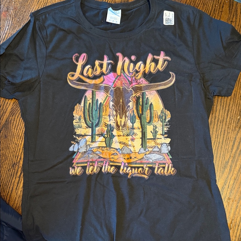 Black Morgan Wallen Graphic Tee with Desert Print